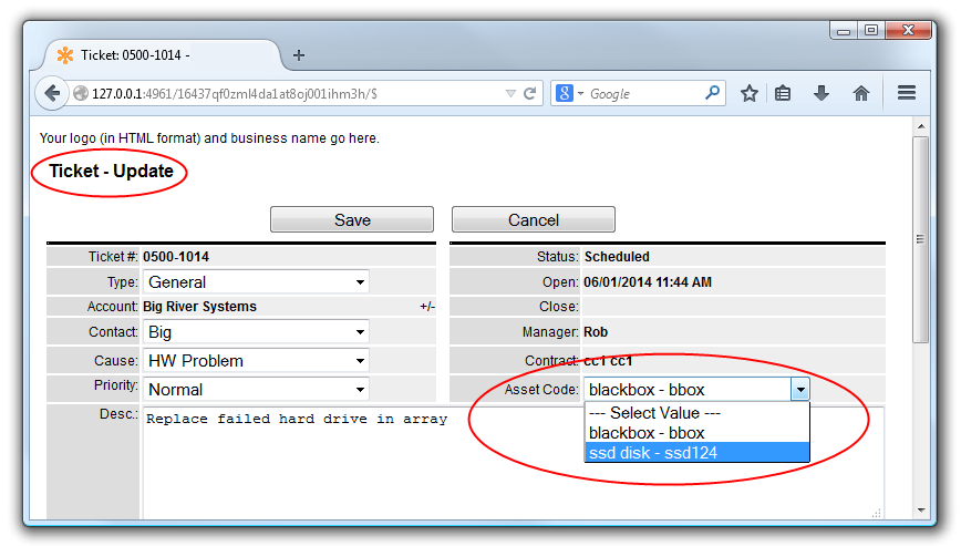 Customers Web Interface